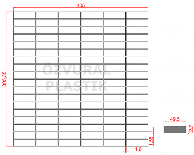 K139 - Kauçuk Dizgi Kalıbı