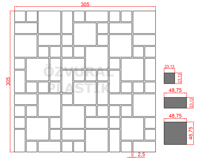 K156 - Kauçuk Dizgi Kalıbı