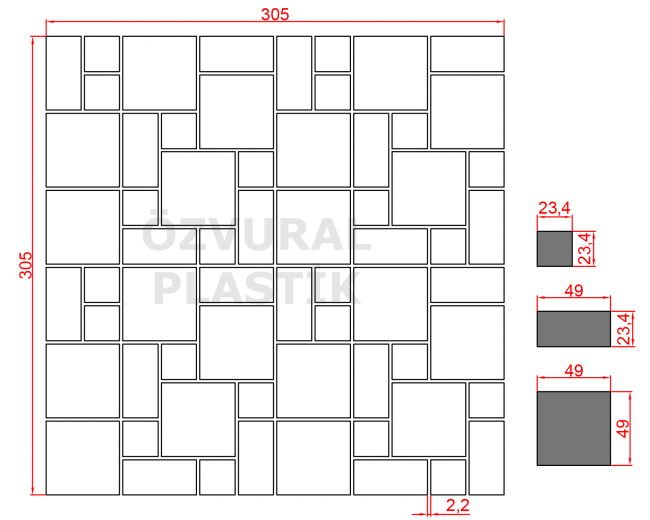 K169 - Kauçuk Dizgi Kalıbı