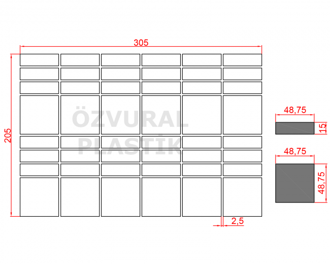 K206 - Kauçuk Dizgi Kalıbı