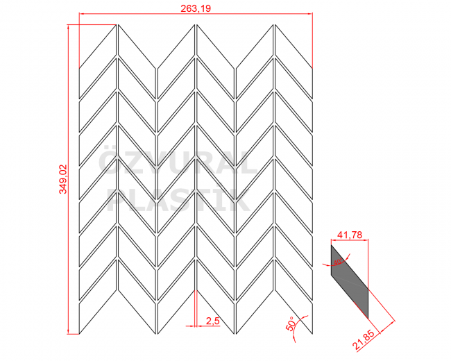 K267 - Kauçuk Dizgi Kalıbı