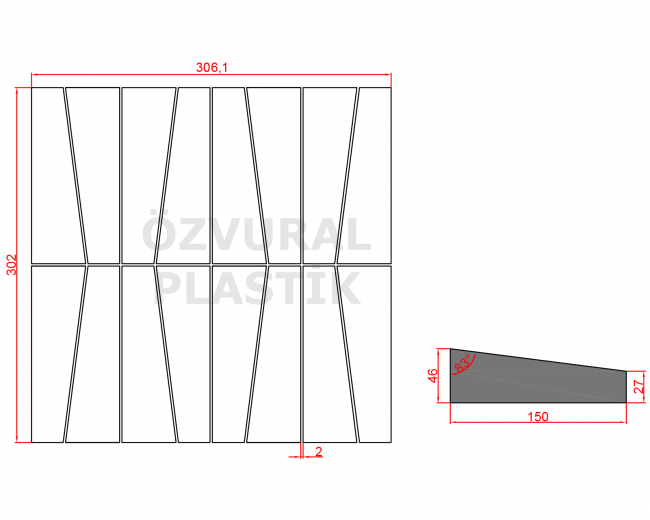 K436 - Kauçuk Dizgi Kalıbı