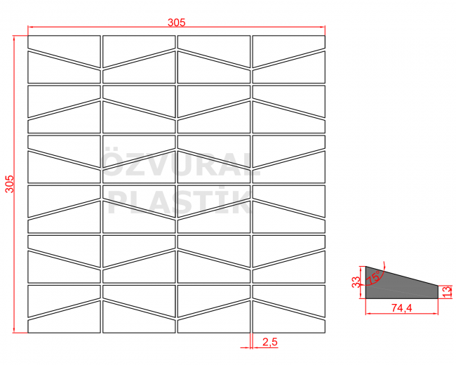 K444 - Kauçuk Dizgi Kalıbı