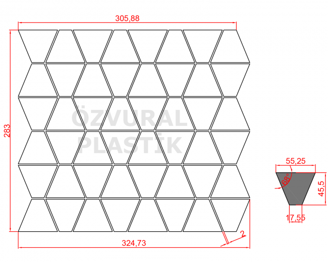 K447 - Kauçuk Dizgi Kalıbı