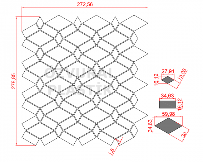 K533 - Kauçuk Dizgi Kalıbı