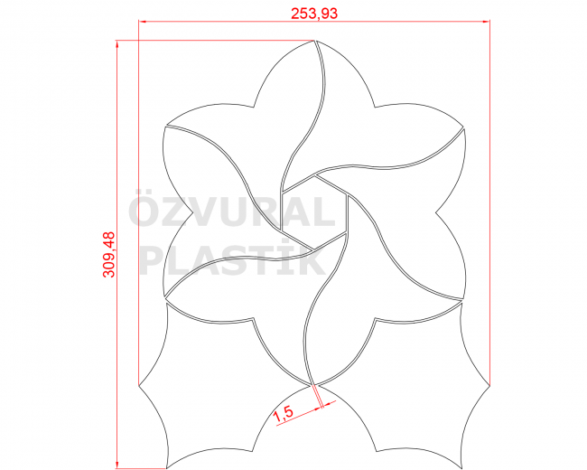 K716 - Kauçuk Dizgi Kalıbı