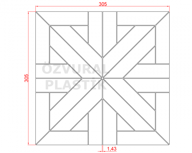 K724 - Kauçuk Dizgi Kalıbı