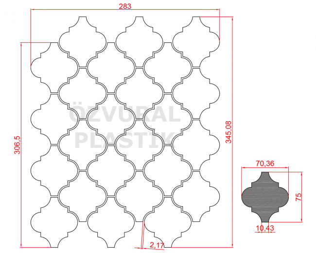 K788 - Kauçuk Dizgi Kalıbı