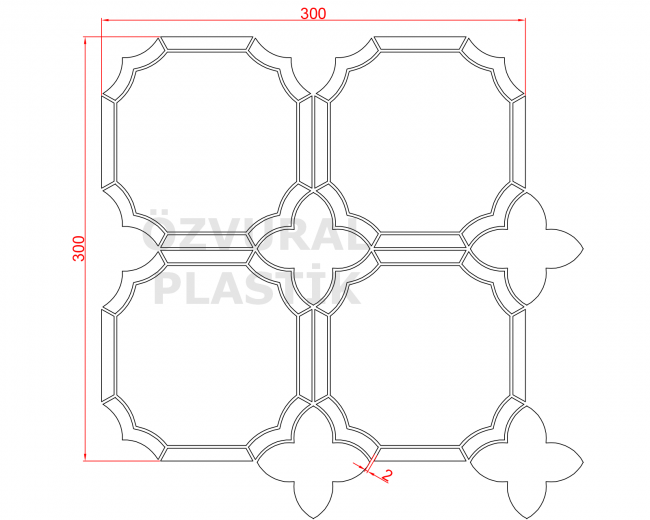 K830 - Kauçuk Dizgi Kalıbı