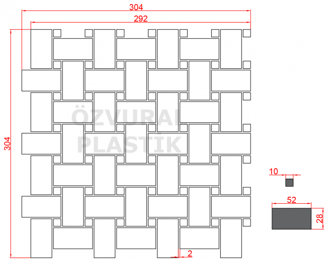 K961 - Kauçuk Dizgi Kalıbı