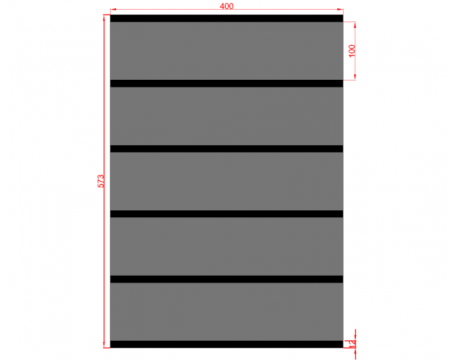 100x400mm 5sıra Kesim Kalıbı