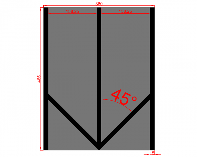45 Derece Sağ ve Sol Kesim Kalıbı