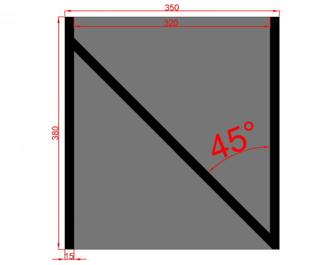 45 Derece Sol Kesim Kalıbı