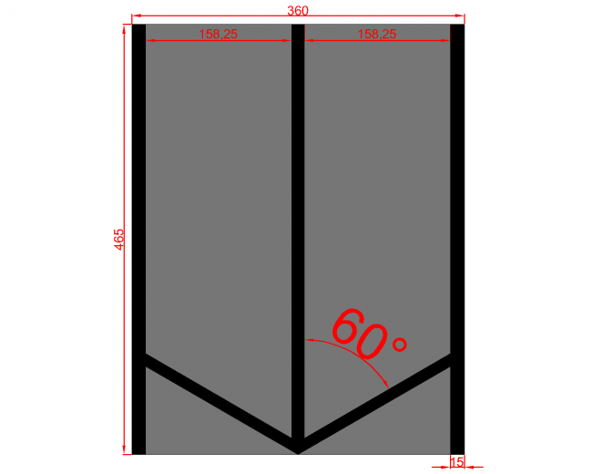 60 Derece Sağ ve Sol Kesim Kalıbı