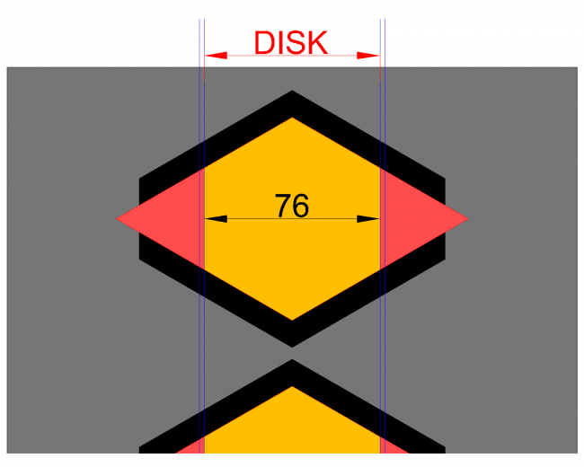 76 mm Altıgen Kulak Kesme Kalıbı